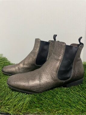 BOEMOS Italy Metallic Leather Chelsea Ankle Boots Women’s US 7.5 EU 38